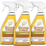 ORANGE POWER - Intensivreiniger 500ml | Allzweck Orangenreiniger - Universalreiniger als Glasreiniger, WC Reiniger, Bodenreiniger, Badreiniger und Küchenreiniger für Haushalt und Industrie (3x 500ml)