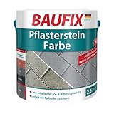 BAUFIX Pflasterstein Farbe grau, 2.5 Liter, Pflastersteinfarbe mit sehr guter Haftung, für Beton und Pflastersteine geeignet, langanhaltender Witterung