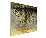 Paul Sinus Art Kunstfoto auf Leinwand 60x40cm Vintage Mosaik mi Beige, Braun, Blau, Grau, Schwarz und Weiß auf Leinwand Exklusives Wandbild Moderne Fotografie für ihre Wand in vielen Größ