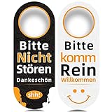 CARGEN - 2 Stück Bitte nicht stören Schild, Türschild, Türhänger signiert, beidseitig bedruckt, für Heim-Krankenhaus-Wohnung