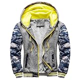 Mymyguoe Fleece Kapuzenjacke Classic Sweater Fleecejacke Herren Kapuzenpullover,Hoodie Dicker Pullover Jacke Sweatjacke Casual Kapuzenpulli Sweatshirt Mit ReißV