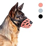 Supet Maulkorb Hund Silikon Korbmaulkorb Atmungsaktiver Maulkörbe mit Verstellbare Nylon Träger für Kleine Mittlere und Große Hunde Trainingsmaulkorb verhindert Bellen Beiß