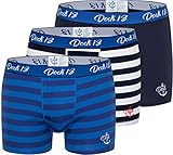 Dock13 Männer Boxershorts Maritim (3er Pack Boxershorts Herren) (Dunkelblau, X-Large (7))