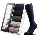 Caudblor 5 paar Business-Socken für Herren Wadensocken Sportsocken Deodorantsocken schnelltrocknende Socken，COOLMAX/Mehrfarbig