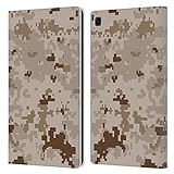 Head Case Designs Marpat Desert Militärischen Tarnfarben Serie 2 Leder Brieftaschen Handyhülle Hülle Huelle kompatibel mit Samsung Galaxy Tab S6 L