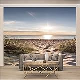 YMXMYJ 3D Fototapete Strand am Meer Größe:B250 x H175cm Vlies Tapeten Wandtapete Moderne Wanddeko Design Wand Dekoration Wohnzimmer Schlafzimmer Büro F