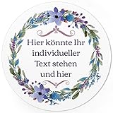 24 PERSONALISIERTE runde Etiketten mit Motiv: Aquarell Kranz - Ihre Aufkleber online selbst gestaltet, g