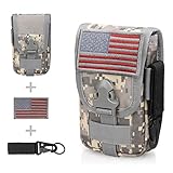 WYNEX Taktische Handy-Tasche für MOLLE, Smartphone-Holster, Tasche, EDC Utility Handyschloss, Kartenhalter, Organizer, passend für Taillengürteltasche, inklusive taktischer Ausrüstungsclip