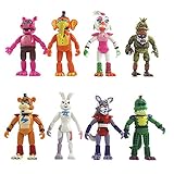 8-teiliges Set Five Nights at Freddy's Game FNAF 14,9 cm Figuren Leuchtende Freddy Foxy Sister Location Horror Puppe mit Beleuchtung, 8 Stück.,