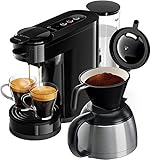 Philips Senseo HD6592/60 Switch 2-in-1 Kaffeemaschine, Schw