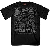 Hot Leathers Herren Biker Born Label Pocket T-Shirt Größe L Schw