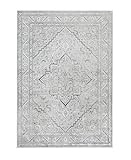 Luxor Living Vintageteppich Famos, Designerteppich, hochwertig gewebt, pflegeleicht, Farbe: Silber, Polyamid, 80 x 150