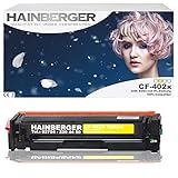 Hainberger Toner Yellow für CF402X passend für HP Color LaserJet Pro M252dw Pro 200 M252n Farblaserdrucker kompatibel zu CF-400X CF-401X CF-402X CF-403X, Color 2.300