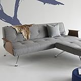 Innovation Schlafsofa mit Chrombeinen und Armlehnen Clubber Textil g