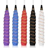 wangjiangda 5 Stück Badminton SchläGer Griff Griffband, Griffband für Tennisschläger Griffbänder Selbstklebendes Tennis Griffband PU Racquet Grip, für Badmintonschläger, Angelruten, Squash (5 Farben)