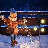Dantazz Solar Gartenleuchte Weihnachtsmann Schneemann LED Solarleuchte Wasserdicht Solar Rasenlampe Wegeleuchten Bodenstecker Lichter Weihnachten Garten Rasen Terrasse Lichter Deko (A, 70cm)