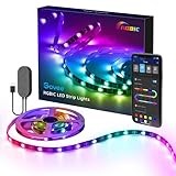 Govee RGBIC LED Strip, 2m wasserdichter LED Streifen steuerbar mit App, LED TV Hintergrundbeleuchtung Sync mit Musik, USB-Betrieb, für TV, PC, Deko, Party