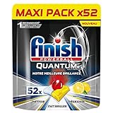 Finish Ultimate Quantum Zitrone Reinigungsmittel für Spülmaschine – 52 Tab