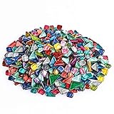 MDLUU Dekorative Mosaik-Fliesen, 900 g/1000 Stück, Glitzer-Glasmosaik mit Aufbewahrungsbehälter, Mosaikzubehör für Bastelarbeiten, Bastelprojekte (unregelmäßige Form)