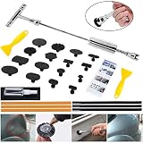 Manelord Dellen Reparatur Ausbeulwerkzeugset, Lackfreies Dellen Reparaturset Dent Puller Kit, Gleithammer Dent Abzieher mit 16 Stück Klebel für DIY Fahrzeug Kühlschrank Waschanlag