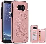 Handyhülle für Samsung Galaxy S8 Plus Kartenhalter Wallet Cover Flip Leder Cell Zubehör Glaxay S8plus S 8 8plus 8S Edge S8+ SM-G955U Hüllen Damen Roseg