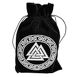 PIGMANA 13x18CM Tarot Karten Aufbewahrungstasche Soft Schmuck Flanne Tasche Witch Constellation EnergyAufbewahrungstasche Karten Brettspiel Kordelzug