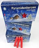 Ebersbacher Kerzen Sparpack 150 Pyramidenkerzen rot 14x74mm (PK 50/500) (3 x 50 Stück) Vorteilspackung