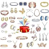 JEDNF Mystery Box, Lucky Jewelry Boxes, EIN hervorragendes Preis-Leistungs-Verhältnis, es besteht eine Chance, zu öffnen: Ohrringe, Ringe, Armbänder, Halsk