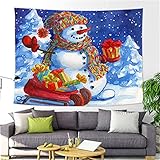 YYRAIN Nordic Weihnachtsdekoration Tapisserie Home Wandkunst Dekoration Hintergrund Tuch Multifunktionale Strandtuch Tischdecke 79x59 Inch{W200xH150cm}