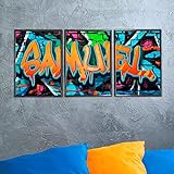 tjapalo®vr184 personalisierte Bilder mit namen Name Graffiti Wandbilder Name Cooles Wandbild Kinderzimmer Poster Jungenzimmer wandtattoo g