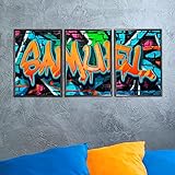 tjapalo®vr184 personalisierte Bilder mit namen Name Graffiti Wandbilder Name Cooles Wandbild Kinderzimmer Poster Jungenzimmer wandtattoo g