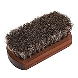Miskall Polierbürste für Schuhe, Polierbürste für Schuhe, Stiefel, Polierbürste mit Holzsockel, Schuhzubehö
