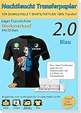 TransOurDream Inkjet Nachtleucht(Blaufarbe) Bügelfolie, Bügelpapier,Transferpapier für dunkle/helle T-Shirts und Textilien A4X10 Blatt,(Trans-5-10B)