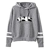 Pianshanzi Frauen Hoodie Sweatshirt Damen Herbst Winter Calling Love Print Pullover Langarm Bequeme Tops Mit Kordelzug Und T