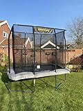 JumpKing rechteckiges Profi-Trampolin mit Leiter und Befestigungsset, 2,4 x 3,6