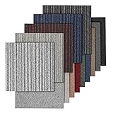 Teppichfliesen Vienna selbstliegend | Rücken: Bitumen, rutschhemmend | Strapazierfähig | Bodenbelag für Büro und Gewerbe | 50x50 cm | Viele Farben (Hellgrau)