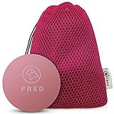 FRED Premium Hundeball aus Naturkautschuk - sehr robuster Hundespielball - pink - nahezu unkaputtbar- 6,5cm Ø inkl. praktischer Aufbewahrung