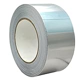 25m x 50mm Aluminiumband Aluminium Klebeband Aluminiumklebebänder selbstklebend, 1 Rolle in silb