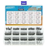 AUKENIEN 6x30 MM Glas Sicherung 15 Wert 150 Stück 0,5A 1A 1,5A 2A 2,5A 3A 5A 6A 7A 8A 10A 15A 20A 25A 30A 250V Sicherungen Glassicherung Glasrohrsicherung Feinsicherung Schnelle Schlag G