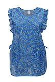 Chasuble Kasack Überwurf Schürze Dederon Nylon Nostalgie Rüsche bunt, Größe:XL (50-56), Farbe:Dessin 1