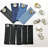 Anyasen 15 Stück bunderweiterung knopfverlängerung für Hosen Pants Extender Einstellbare Elastische Hosen Taille Verlängerungen für Hosenbund Gummiband für Hose Hosenerweiterung für Jeans Schwang