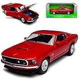 Welly Ford Mustang Boss 429 Coupe Rot Typ I 3. Generation 1969-1970 1/24 M