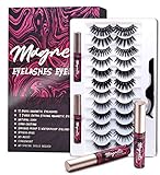 Magnetische Wimpern mit Eyeliner, 3D magnetic lashes (Natürlich) Magnetischer Eyeliner (Extra starker Halt) Wiederverwendbare Falsche Magnetic Eyelashes, Wasserdichtem Langlebigem - 12