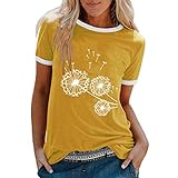 Sommer Tunika Damen rüschenbluse Shirt Viskose Tshirt Damen Sommer locker Basic top Damen Carmen Oberteil Damen t Shirt Damen 44 Tshirt xs Damen Basic Shirts Damen Tunika D
