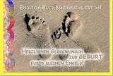 metALUm Karte zur Geburt FUßSPUREN IM SAND | 1005021S