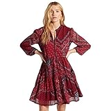 Superdry Womens TIE Shirt Casual Dress, Red Paisley Scarf, 10