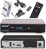 ANKARO DSR 4100 Plus digital HD Sat Receiver mit PVR Aufnahmefunktion, AAC-LC & Timeshift, für Satelliten TV, SCART, UNICABLE, Satellit Satellite, HDMI, Full HD, Astra Hotbird Sortiert + HDMI Kab