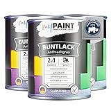 myPAINT®️ 2in1 Buntlack (2,25L, RAL 7016 Anthrazitgrau) glänzender Acryllack - Lack für Kinderspielzeug - Farbe für Holz - Holzfarbe Innen - Made in Germany