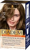 Diadem Schwarzkopf Seiden-Color-Creme, hochwertige Haarfarbe 717 Hellbraun Stufe 3, 3er Pack (3 x 170 ml)