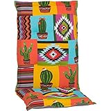 Beo Nizza Gartenstuhlauflagen Hochlehner | Premium-Qualität Made in EU | Hochlehner Auflagen nach Öko-Tex Standard | UV-beständig | Atmungsaktiv | Waschbar | Schadstofffrei | Mexiko-M